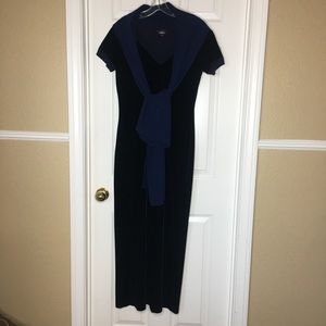 Mica Blue Velvet Dress